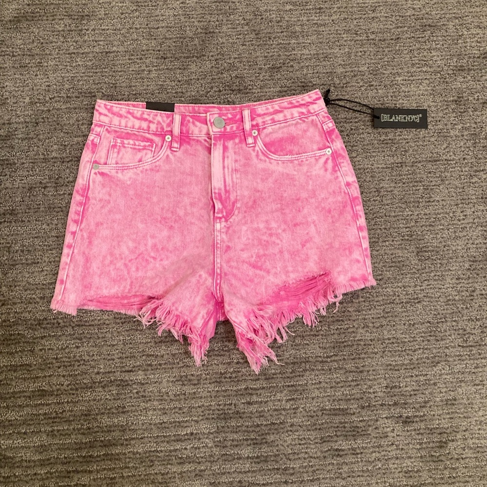 Pink jean shorts